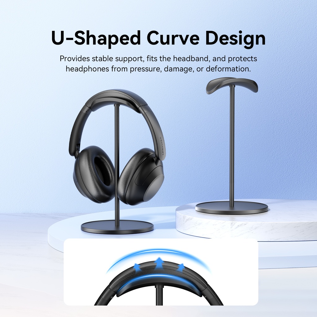 Vention AUDIO Headphone Stand Premium ABS + Rubber-Coated Metal KSOB0