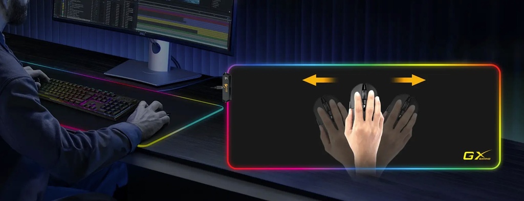 Genius Gaming Mousepad with LED Lights 80x30cm GX-Pad 800S RGB