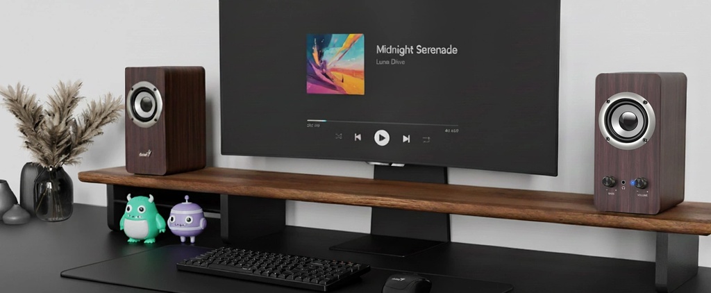 Genius PC Speakers 2.0 10W SP-HF400 Brown Wood