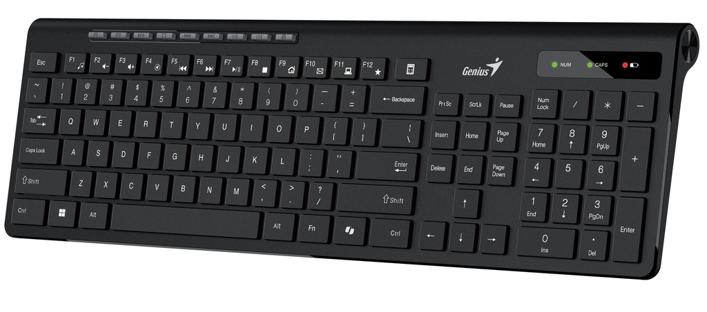 Genius Keyboard Wireless AI Chocolate Keys + 8 Hot Keys SlimStar 7230 English