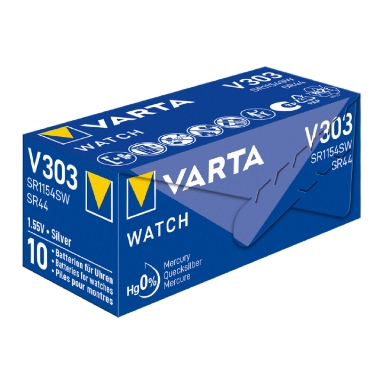 Varta Silver Oxide Coin Cell Battery 303 SR44 SR44SW (Low Drain)