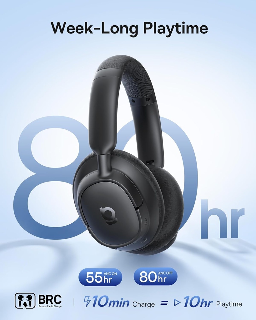 Baseus Headphones Over Ear ANC Bass BH1 NC Black