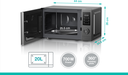 Gorenje Kitchen Microwave Oven 700W 20L 5 Programs Manual Knots MO20E1T4 Titanium