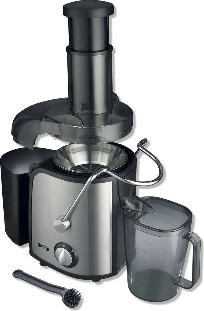 Gorenje Kitchen Juicer 800W 1.5L Pulp Container XL Tube JC805EII Inox/Black