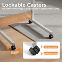 Lumivida Computer Tray Desk Mobile Height Adjustable 50x60cm FWS10-3