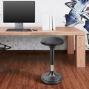 Lumivida Office Stool Ergonomic with Height Adjustale Fabric Upholstered Seat CH04-1
