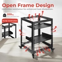 Lumivida 12U Open Frame Server Rack CAB-017-12U
