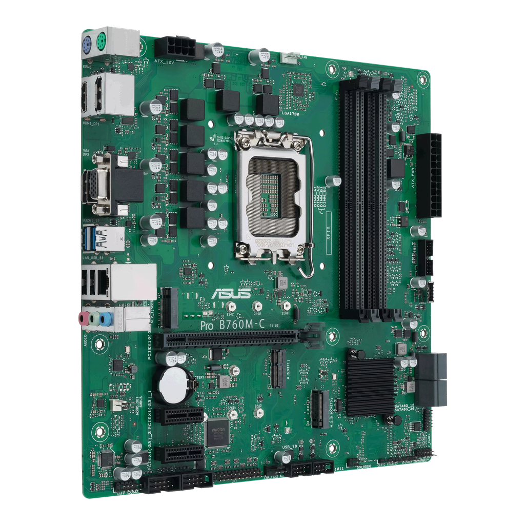 ASUS Motherboard LGA1700 mATX DDR5 PRO B760M-C-CSM