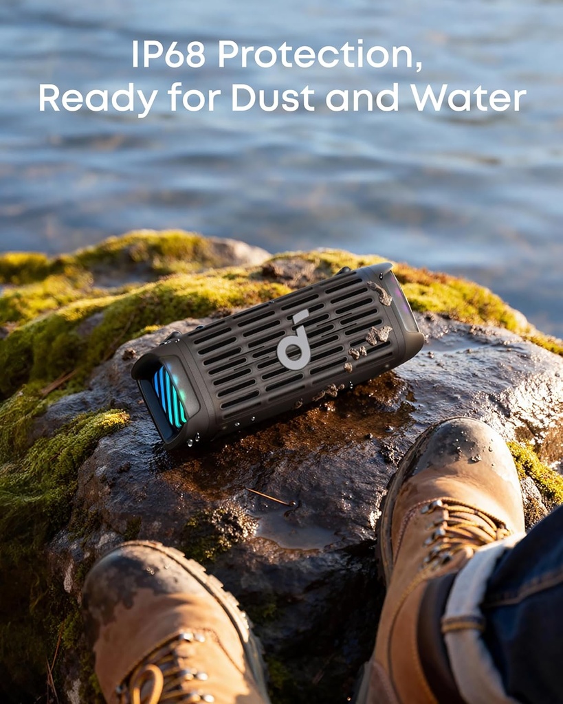Anker Soundcore Speaker Boom 3i ,IP68 Waterproof, Floating Playback, Saltwater-Resistant, Bluetooth 5.3  Black