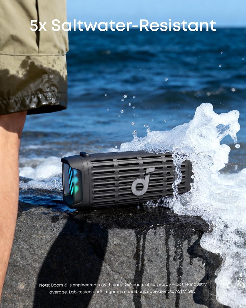 Anker Soundcore Speaker Boom 3i ,IP68 Waterproof, Floating Playback, Saltwater-Resistant, Bluetooth 5.3  Black