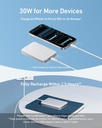 Anker Mobile Powerbank Wireless 10000 15W Ultra Slim Qi2 MagGo White