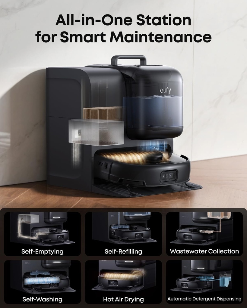 Anker Eufy Robot Vacuum Omni E28 with FlexiOne Portable Deep Cleaner