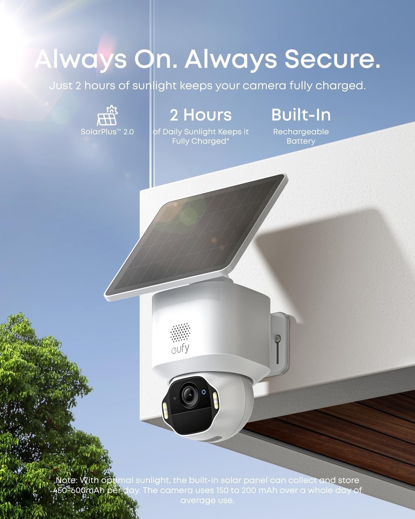 Anker Eufy Security Camera Kit E42 2 x 4K PTZ + Solar Panel + HB3
