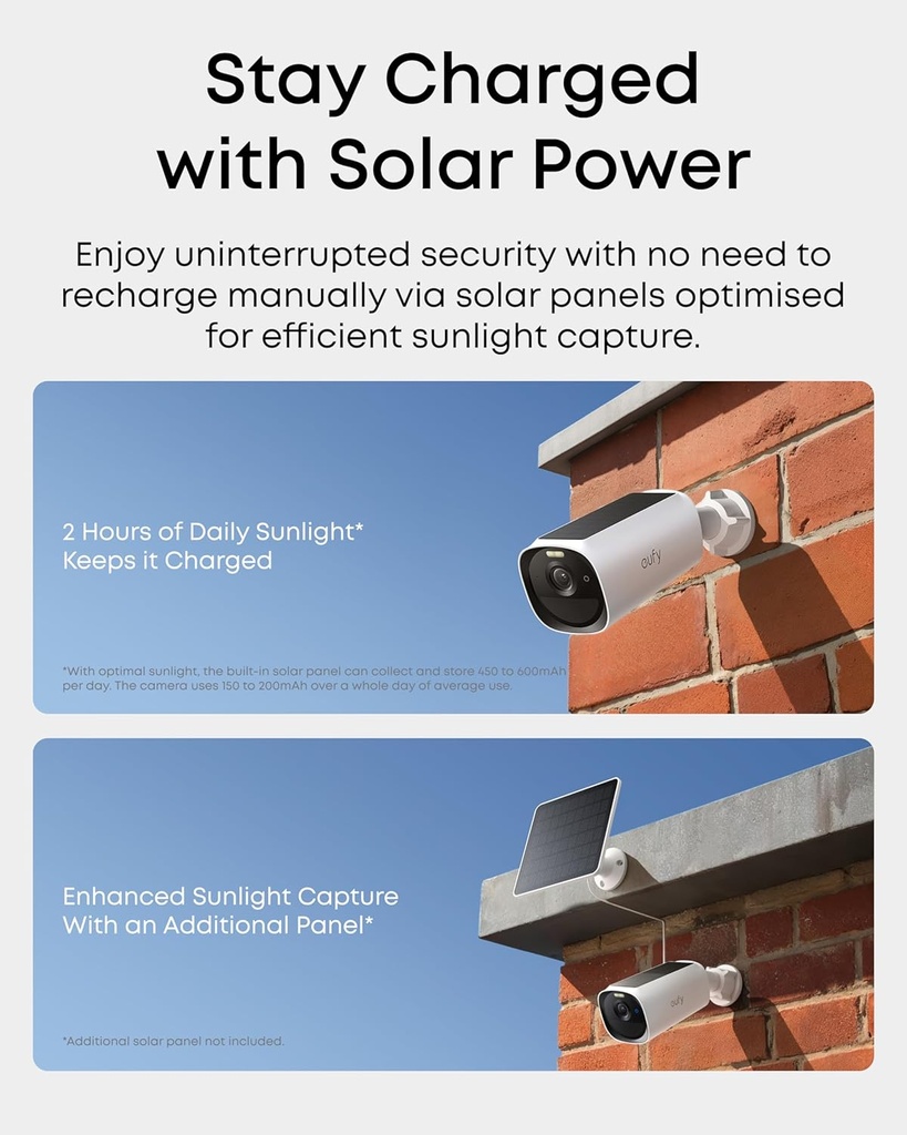 Anker Eufy Security Camera Kit E40 2 x 2K Bullet + Solar + HB3