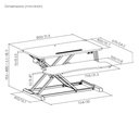 Brateck DWS15-01E Electric Sit Stand Workstation Max Height 48cm