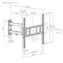 Brateck TV Mount 40x40 Turn 2-Arm 43cm LPA63-443
