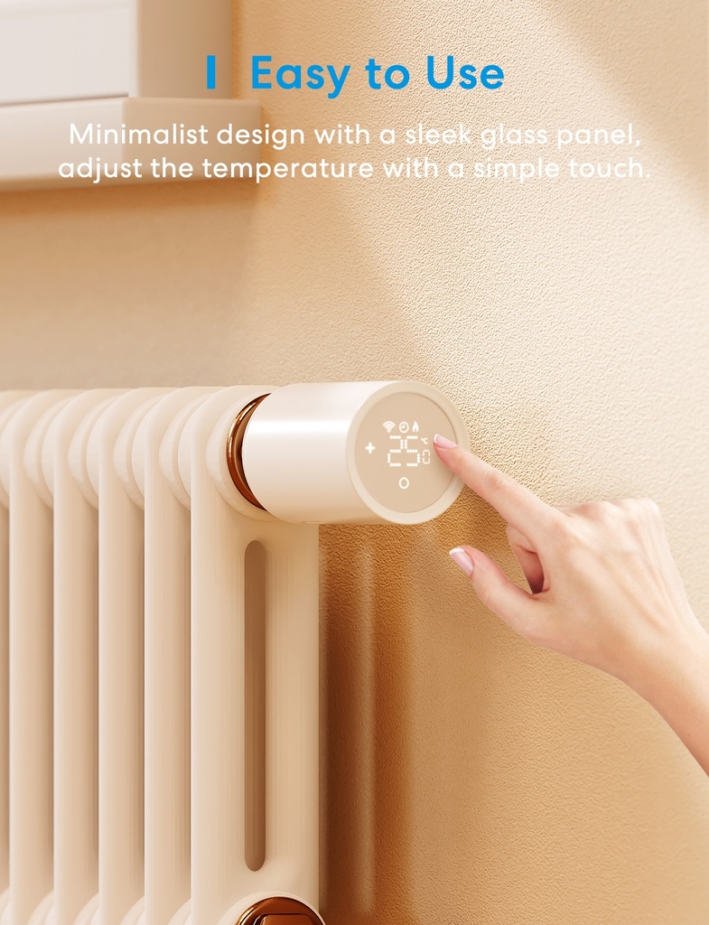 Meross Homekit Smart Wi-Fi Thermostat Valve MTS150HK-EU