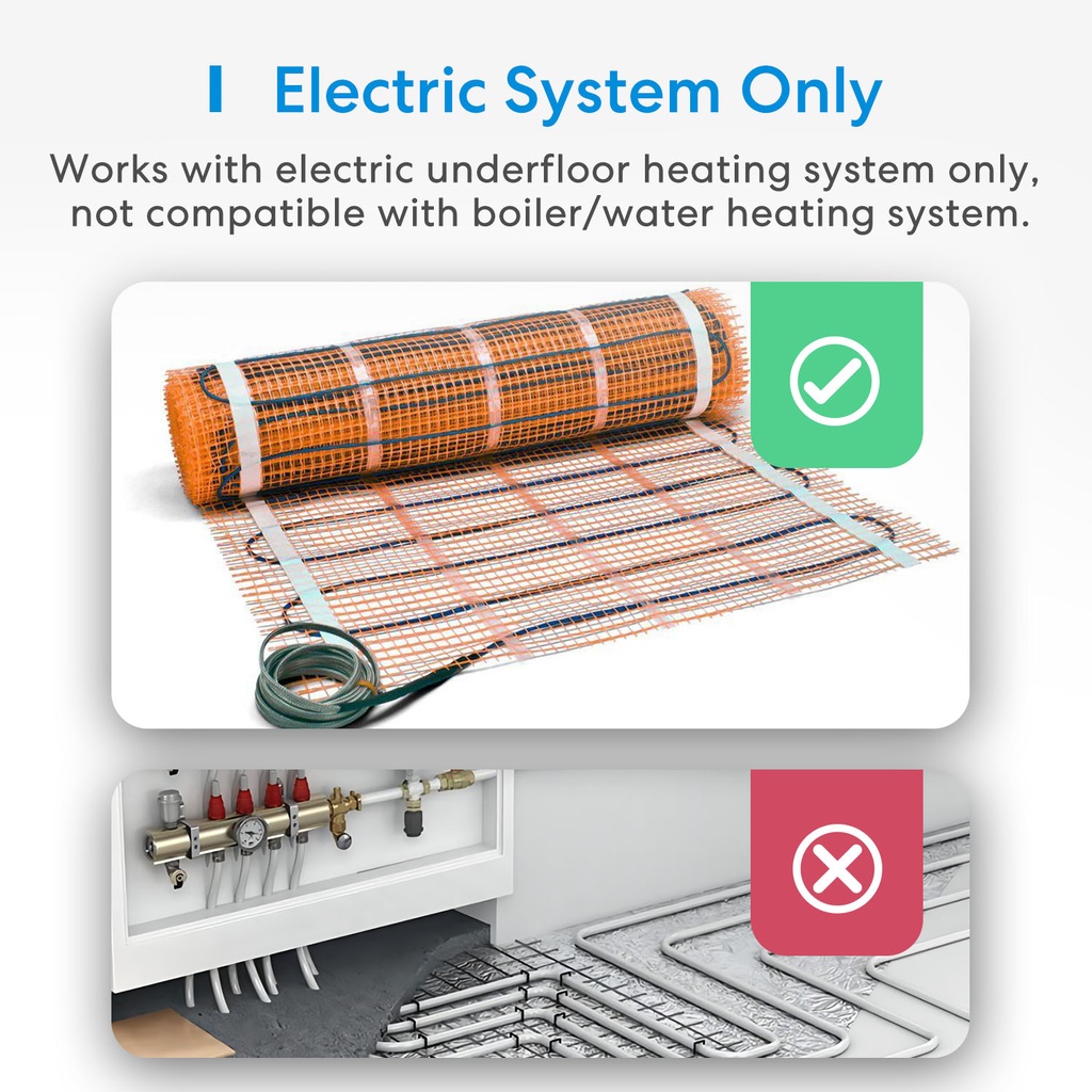 Meross Homekit Smart Wi-Fi Thermostat for Electric Underfloor Heating System MTS200HK-EU