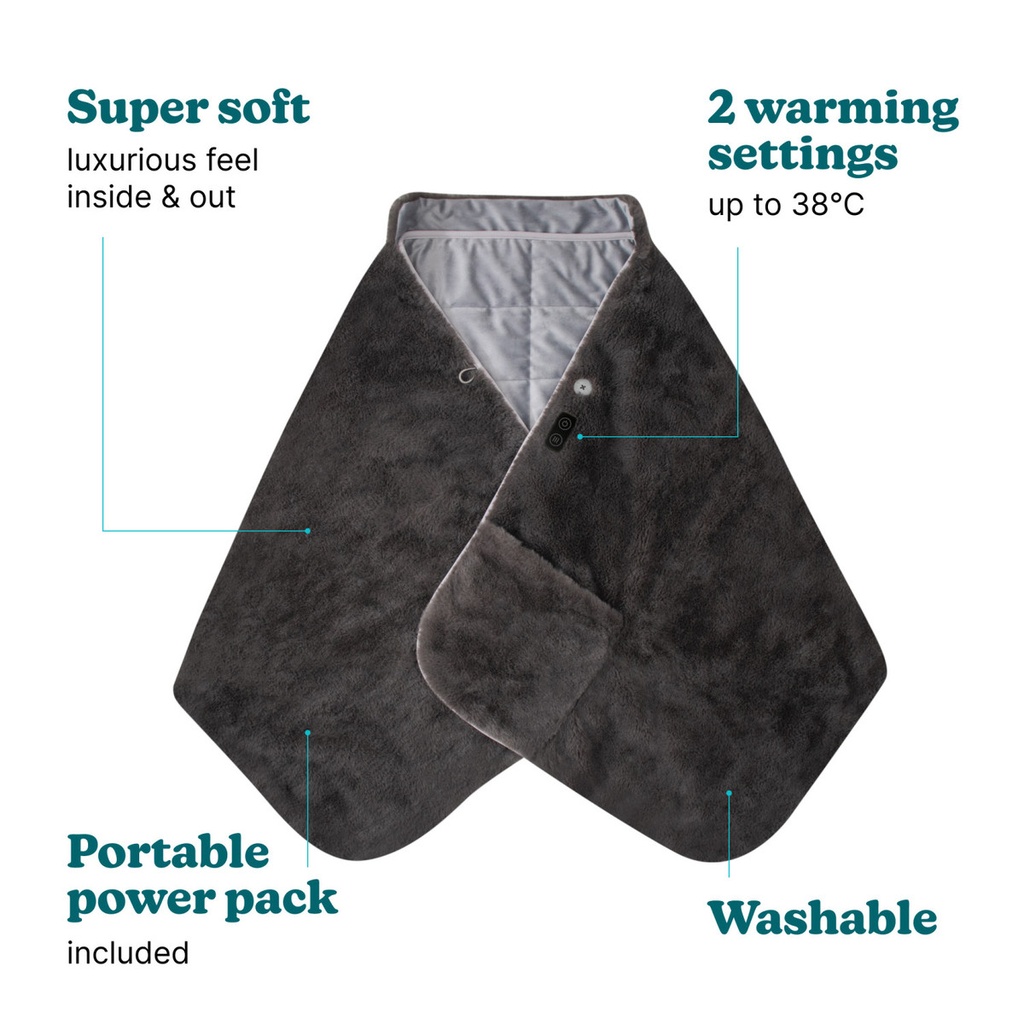 HoMedics Electric Heating Blanket & Soft Shawl HCM-SWL100