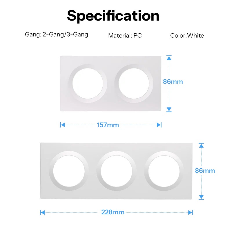 Sonoff Wall Switch Frame 3Gang