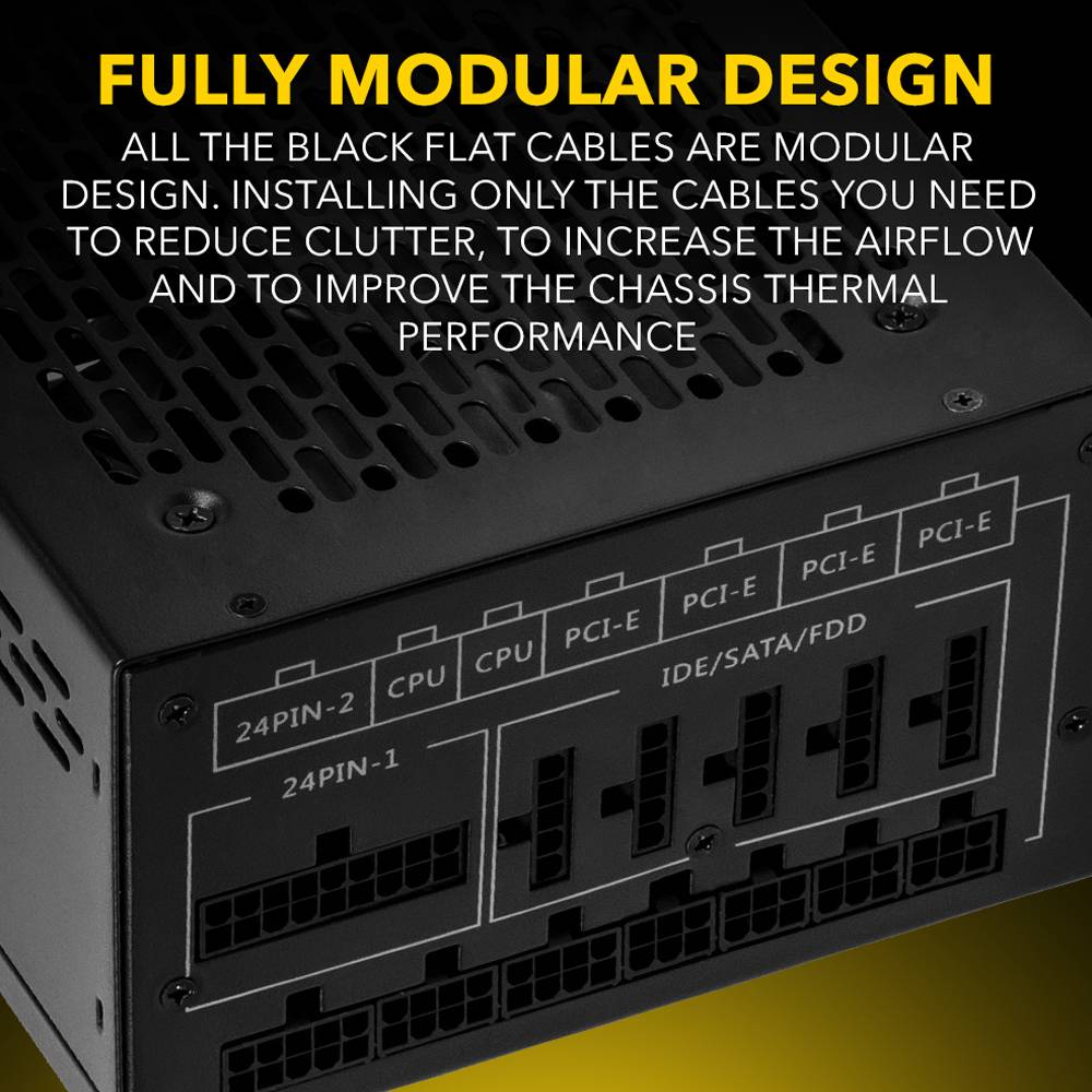 Armaggeddon VOLTRON GOLD 1000 Certified 1000W Modular Gaming Power Supply