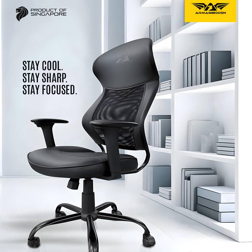 Armaggeddon Office Chair Mesh/PVC FLEXION AIR Black