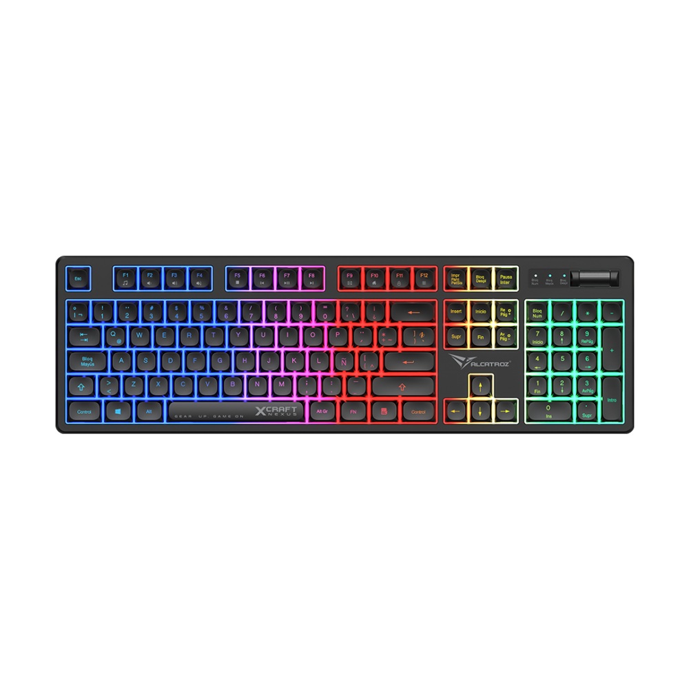 Alcatroz X-Craft 4in1 Gaming Set Keyb+Mouse+Mat+H/set Rechargeable NEXUS Black