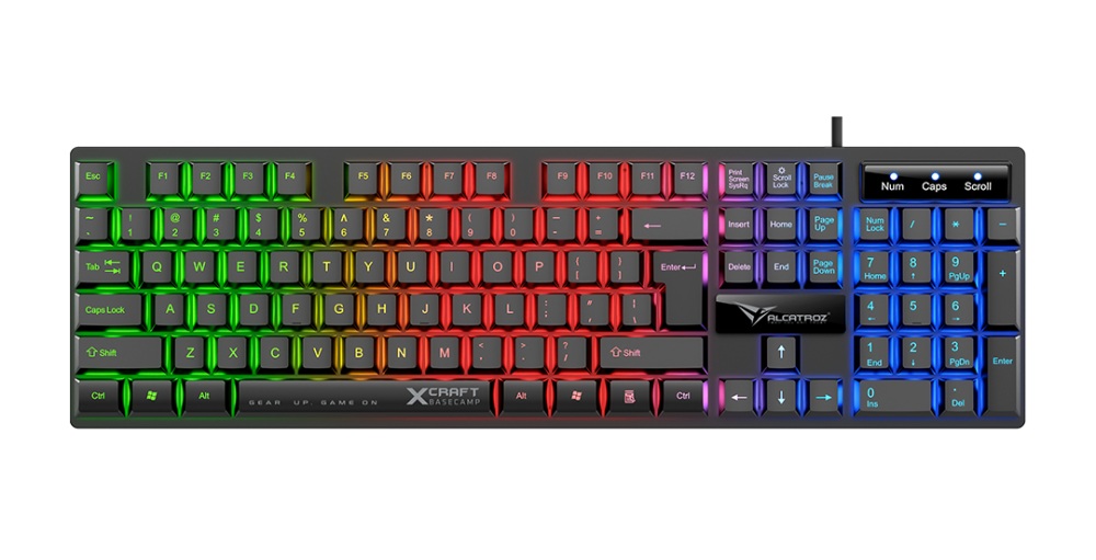 Alcatroz X-Craft 4in1 Gaming Set Keyb+Mouse+Mat+H/set BASECAMP Black