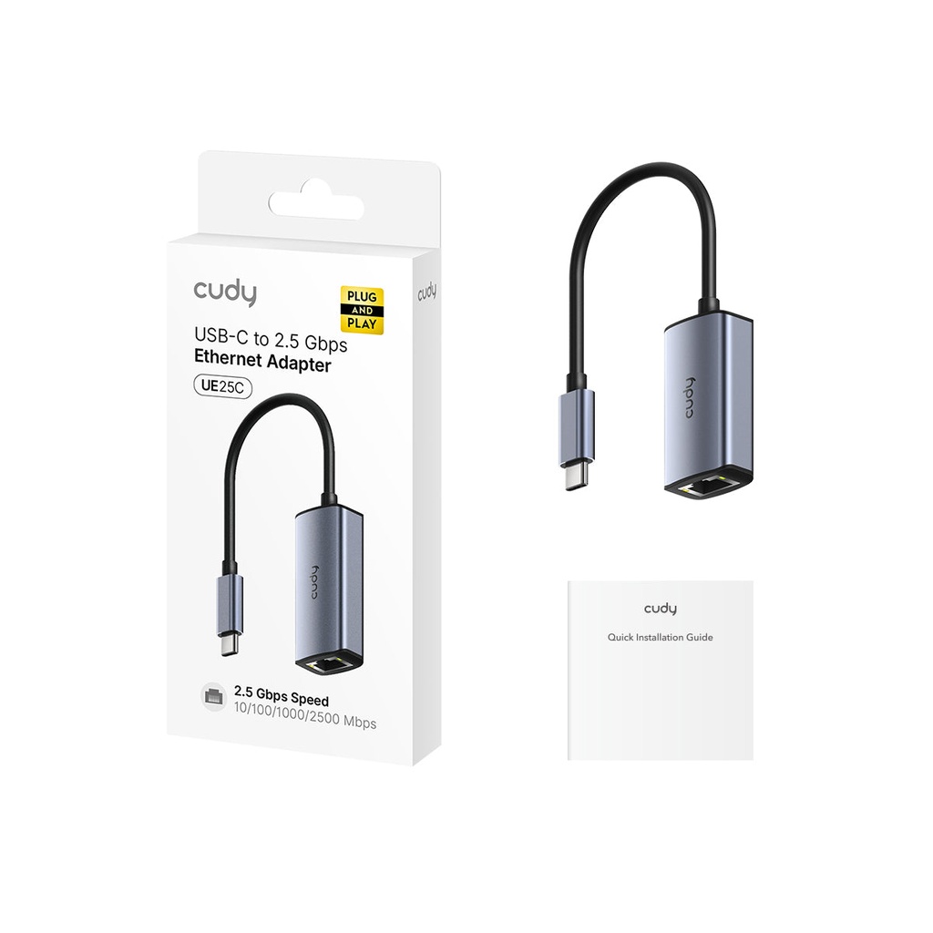 Cudy Converter USB-C to 2.5Gbe LAN Aluminium UE25C