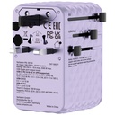 Verbatim Charger Travel Adapter 100W 2xC 2xA 1xRetractable USB-C Purple
