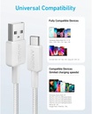 Anker Mobile Cable USB A to USB C 0.9m 322 White
