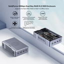 Unitek SolidForce 20Gbps 2-Bay USB-C External M2 SSD Enclosure with RAID S1247A