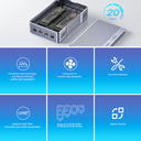 Unitek SolidForce 20Gbps 2-Bay USB-C External M2 SSD Enclosure with RAID S1247A