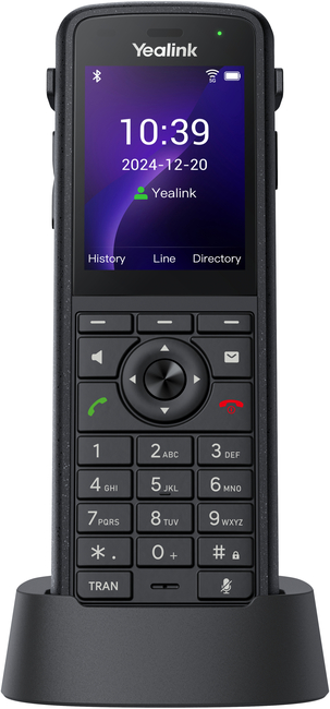 Yealink IP Phone Cordless Wi-Fi 6 Handset Ruggedized IP67 Roaming Dual Band with Bluetooth AX86R