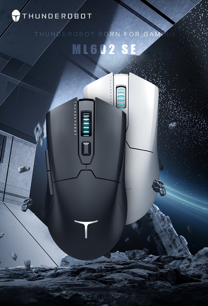 Thunderobot ML602 SE Wireless Gaming Rechargeable Mouse White