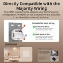 Sonoff Zigbee M5 WiFi Smart Wall Mechanical Switch (No neutral) 1-Button White