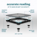 Homedics SCL-BBC200 Black Glo Essential Bathroom Body Scale with Elegant Design, Smart Analyzer App & Ambient Motion Sen