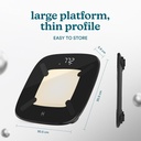 Homedics SCL-BBC200 Black Glo Essential Bathroom Body Scale with Elegant Design, Smart Analyzer App & Ambient Motion Sen
