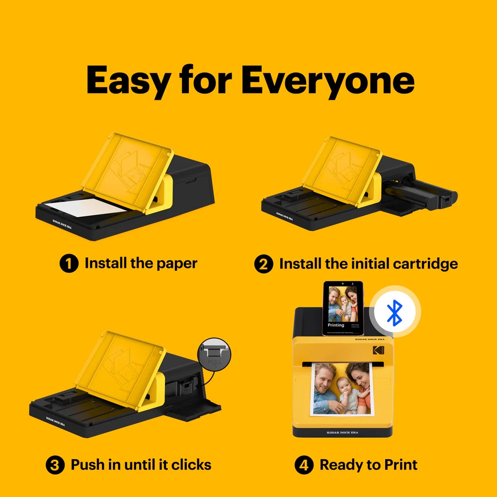 Kodak Printer DOCK ERA Black / Yellow 4x6 (10 sheets)