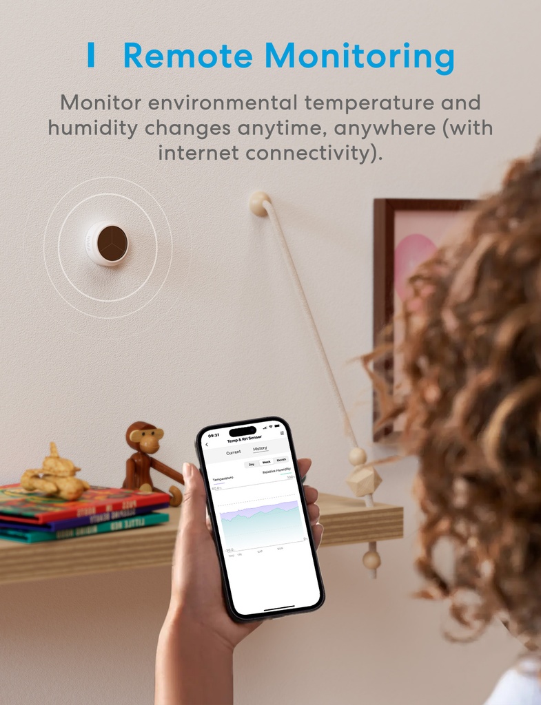 Meross Homekit Smart Temperature and Humidity Sensor MS100FH-UK