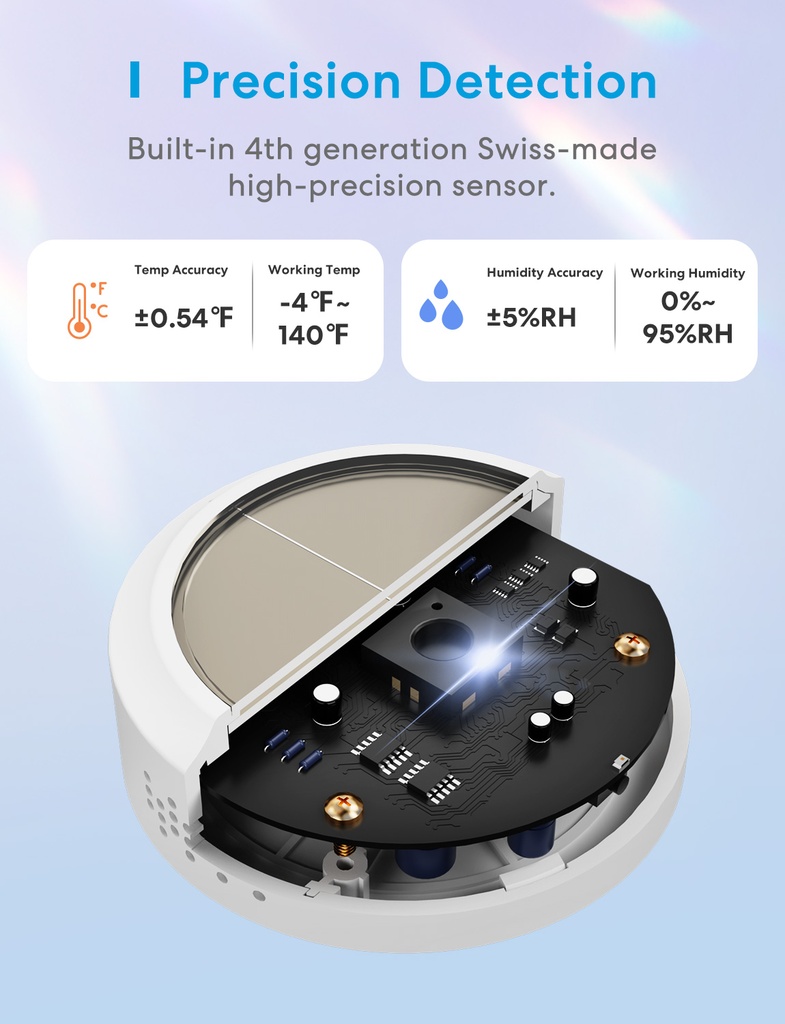 Meross Homekit Smart Temperature and Humidity Sensor MS100FH-UK