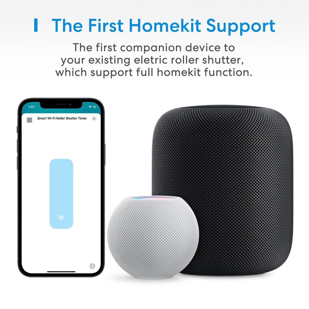 Meross Homekit Smart Wi-Fi Roller Shutter 5A MRS100HK-EU