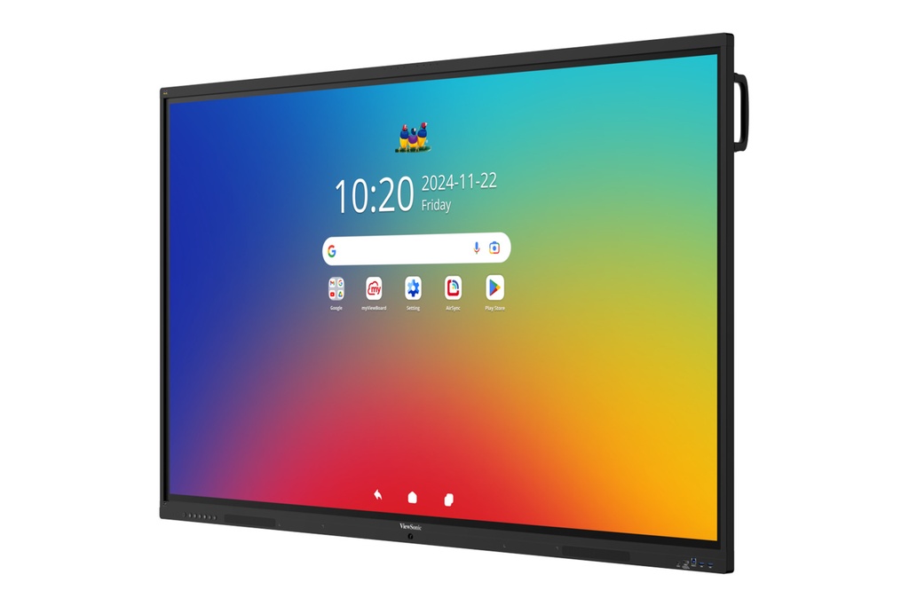 Viewsonic Viewboard Interactive Display Whiteboard 75" 4K Android EDLA 64-Point Touch 2.1 Speakers 8 Mic Array IFP7541-1