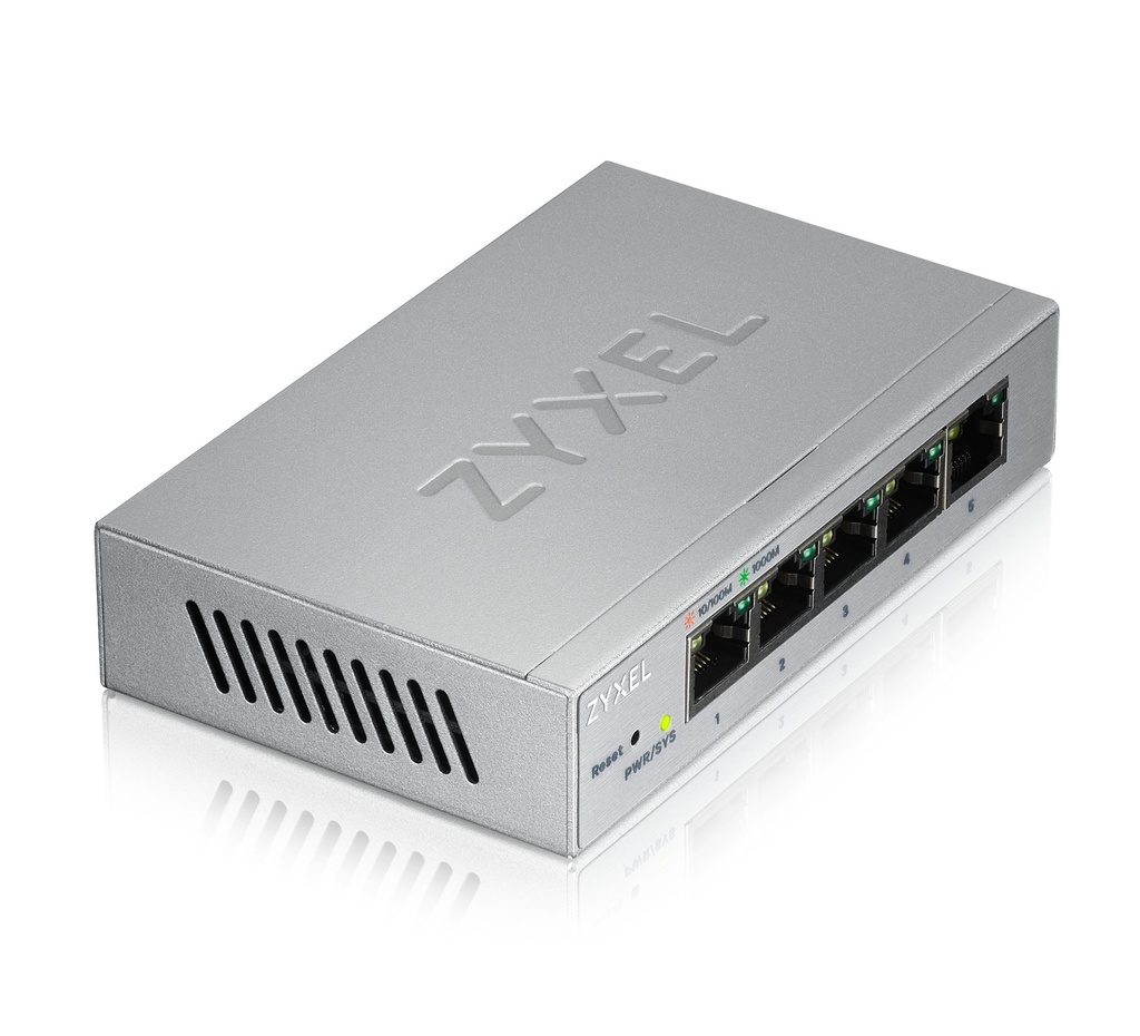 Zyxel Switch Gigabit Ethernet Managed 5-Port Metal GS1200-5 UK Plug