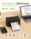 Inateck Label Barcode Printer Thermal Bluetooth & USB PR40 Black
