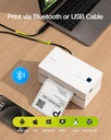 Inateck Label Barcode Printer Thermal Bluetooth & USB PR40 Black