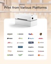 Inateck Label Barcode Printer Thermal Bluetooth & USB PR40 Black