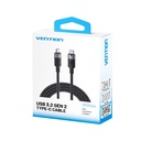 Vention IT Cable USB-C 3.2 Gen2 M-M 2.0m Braided Aluminum Black TRGBH