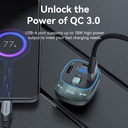 Vention Car FM Transmitter, USB Music Player & Charger 3xUSB 30W/18W/5W FFLB0