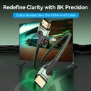 Vention HDMI Cable 2.1 8K60Hz Braided Ultra Thin 3.0m ALOGI
